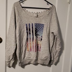 PINK oversizes crew neck sweatshirt